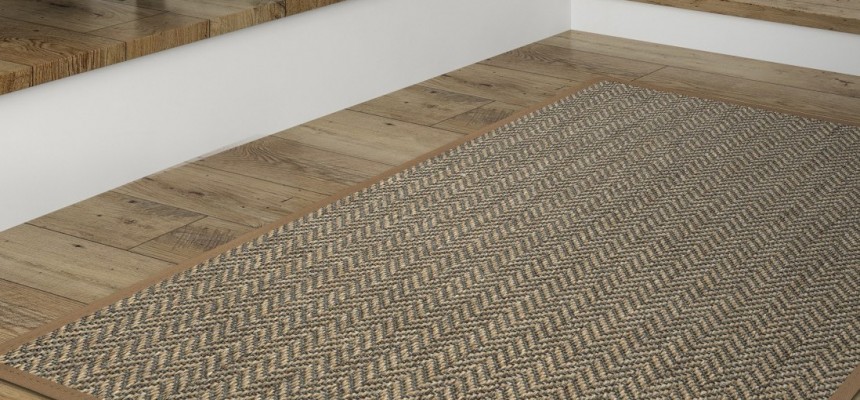 In & Out Custom Rug Natural Chevron 031 Brown