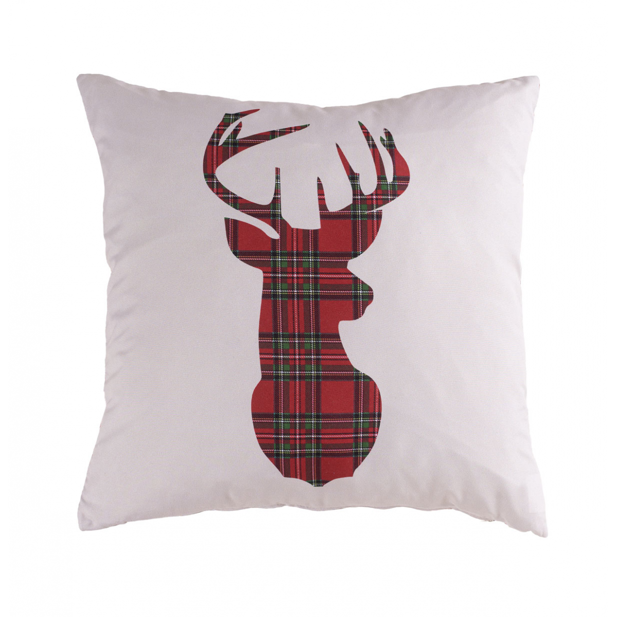 Cojín Decorativo Navideño Reno Cuadrado Rojo | Superdecor